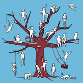 people in tree image